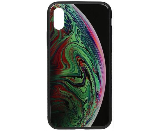 Придбати Чехол-накладка TOTO Print Glass Space Case Apple iPhone X/XS Green, image , характеристики, відгуки