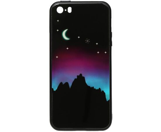 Придбати Чехол-накладка TOTO Night Light Print Glass Case Apple iPhone SE/5s/5 Young Moon, image , характеристики, відгуки