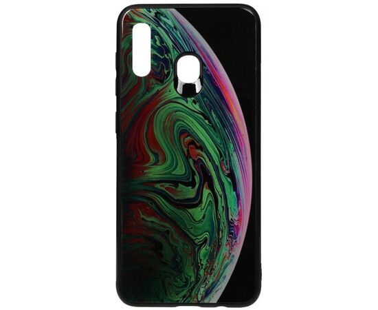 Купить Чехол-накладка TOTO Print Glass Space Case Samsung Galaxy A20/A30 Green, фото , характеристики, отзывы