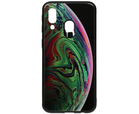 Купить Чехол-накладка TOTO Print Glass Space Case Samsung Galaxy A40 Green, фото , характеристики, отзывы