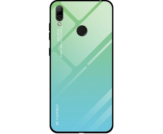 Придбати Чехол-накладка TOTO Gradient Glass Case Huawei Y7 2019 Turquoise, image , характеристики, відгуки