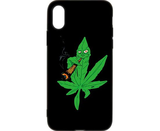 Купить Чехол-накладка TOTO Cartoon Soft Silicone TPU Case Apple iPhone X/XS Cannabis Black, фото , характеристики, отзывы