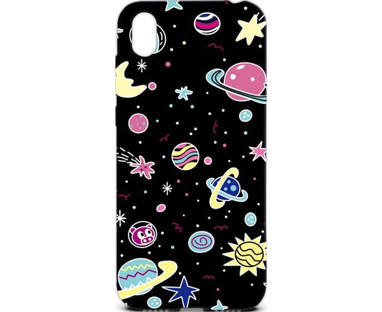 Придбати Чехол-накладка TOTO Cartoon Soft Silicone TPU Case Huawei Y5 2019 Space Planets Black, image , характеристики, відгуки