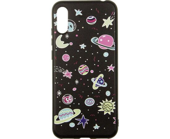 Купить Чехол-накладка TOTO Cartoon Soft Silicone TPU Case Huawei Y6 Pro 2019 Space Planets Black, фото , характеристики, отзывы