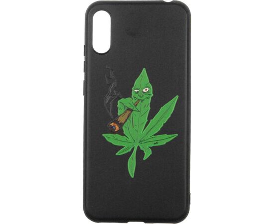 Купить Чехол-накладка TOTO Cartoon Soft Silicone TPU Case Huawei Y6 Pro 2019 Cannabis Black, фото , характеристики, отзывы