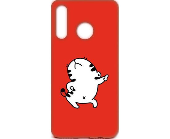 Придбати Чехол-накладка TOTO Cartoon Soft Silicone TPU Case Huawei Y7 2019 Cat Red, image , характеристики, відгуки