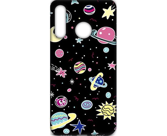 Купить Чехол-накладка TOTO Cartoon Soft Silicone TPU Case Huawei Y7 2019 Space Planets Black, фото , характеристики, отзывы