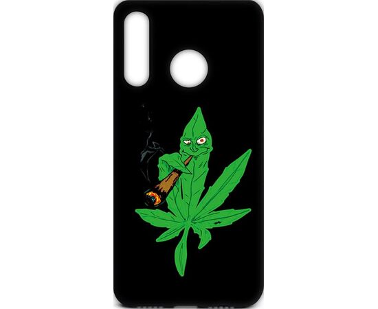 Купить Чехол-накладка TOTO Cartoon Soft Silicone TPU Case Huawei Y7 2019 Cannabis Black, фото , характеристики, отзывы