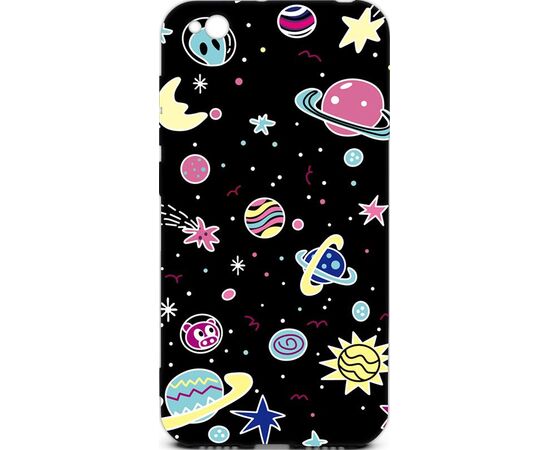 Купить Чехол-накладка TOTO Cartoon Soft Silicone TPU Case Xiaomi Redmi Go Space Planets Black, фото , характеристики, отзывы