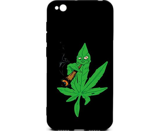 Купить Чехол-накладка TOTO Cartoon Soft Silicone TPU Case Xiaomi Redmi Go Cannabis Black, фото , характеристики, отзывы