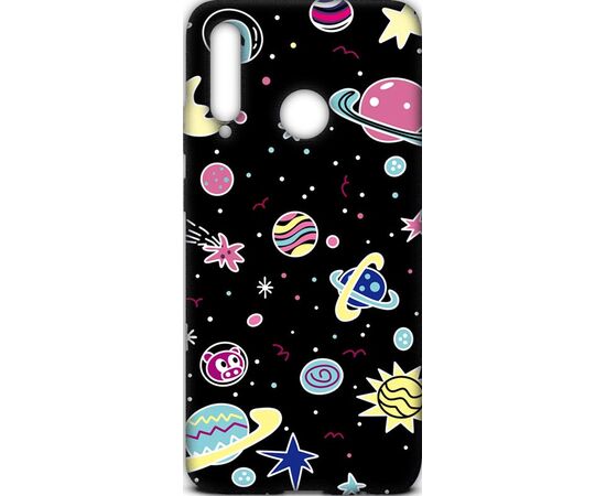 Купить Чехол-накладка TOTO Cartoon Soft Silicone TPU Case Huawei P Smart+ 2019 Space Planets Black, фото , характеристики, отзывы