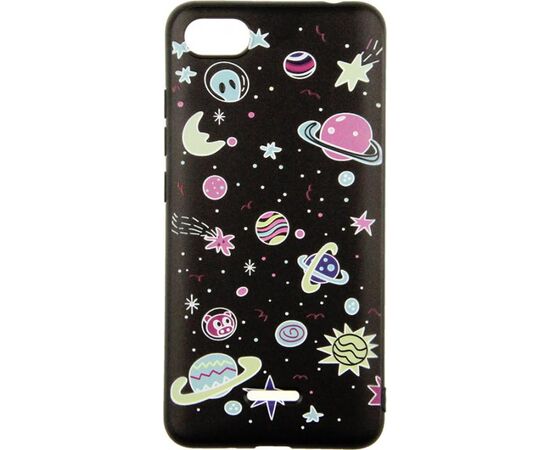 Купить Чехол-накладка TOTO Cartoon Soft Silicone TPU Case Xiaomi Redmi 6A Space Planets Black, фото , характеристики, отзывы