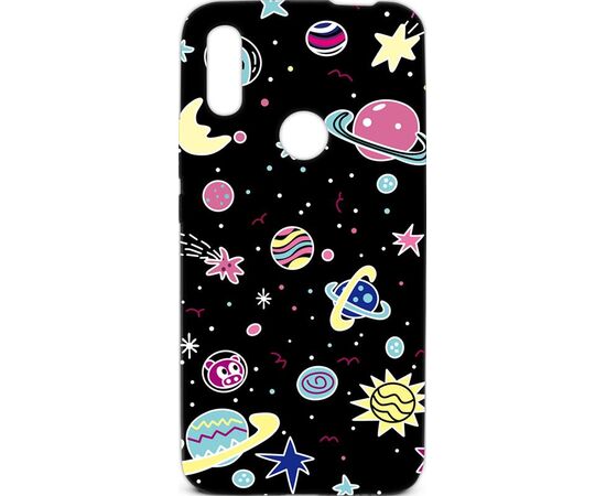 Купить Чехол-накладка TOTO Cartoon Soft Silicone TPU Case Huawei P Smart Z Space Planets Black, фото , характеристики, отзывы