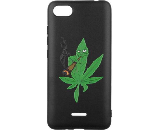 Купить Чехол-накладка TOTO Cartoon Soft Silicone TPU Case Xiaomi Redmi 6A Cannabis Black, фото , характеристики, отзывы