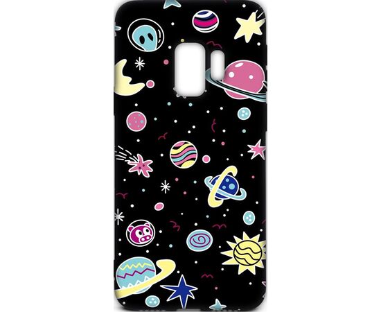 Купить Чехол-накладка TOTO Cartoon Soft Silicone TPU Case Samsung Galaxy S9 Space Planets Black, фото , характеристики, отзывы