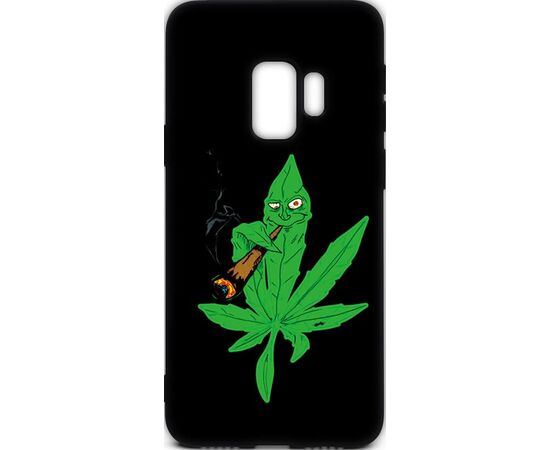 Придбати Чехол-накладка TOTO Cartoon Soft Silicone TPU Case Samsung Galaxy S9 Cannabis Black, image , характеристики, відгуки