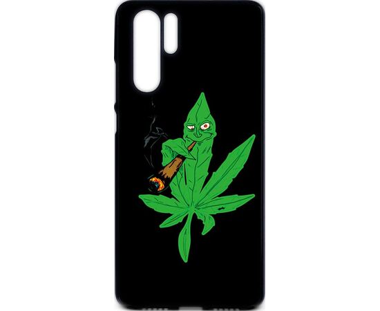 Купить Чехол-накладка TOTO Cartoon Soft Silicone TPU Case Huawei P30 Pro Cannabis Black, фото , характеристики, отзывы