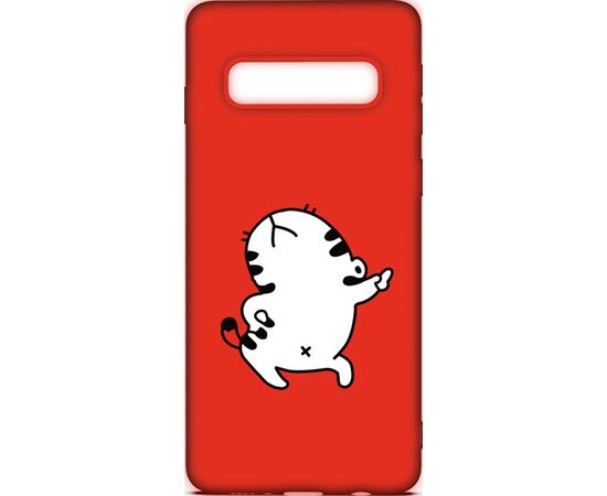 Придбати Чехол-накладка TOTO Cartoon Soft Silicone TPU Case Samsung Galaxy S10+ Cat Red, image , характеристики, відгуки