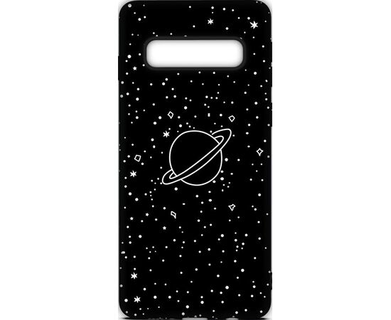 Придбати Чехол-накладка TOTO Cartoon Soft Silicone TPU Case Samsung Galaxy S10+ Saturn Black, image , характеристики, відгуки