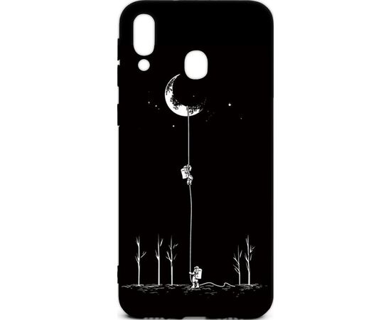 Придбати Чехол-накладка TOTO Cartoon Soft Silicone TPU Case Samsung Galaxy M20 Moon Black, image , характеристики, відгуки