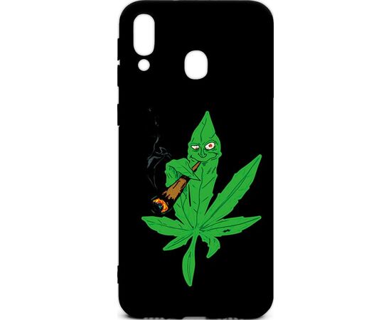 Придбати Чехол-накладка TOTO Cartoon Soft Silicone TPU Case Samsung Galaxy M20 Cannabis Black, image , характеристики, відгуки