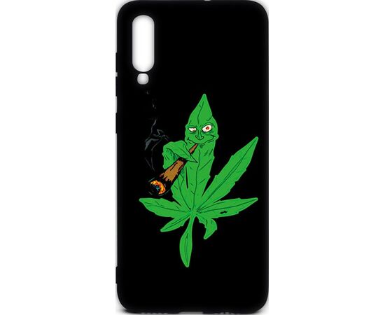 Придбати Чехол-накладка TOTO Cartoon Soft Silicone TPU Case Samsung Galaxy A70 Cannabis Black, image , характеристики, відгуки