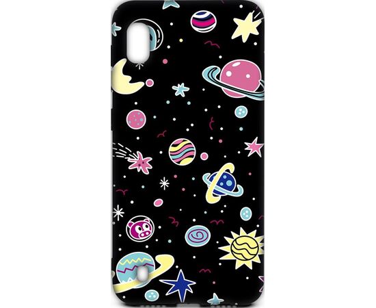 Придбати Чехол-накладка TOTO Cartoon Soft Silicone TPU Case Samsung Galaxy A10 Space Planets Black, image , характеристики, відгуки