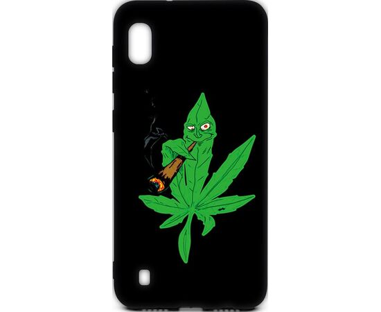 Придбати Чехол-накладка TOTO Cartoon Soft Silicone TPU Case Samsung Galaxy A10 Cannabis Black, image , характеристики, відгуки