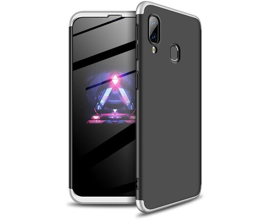 Купить Чехол-накладка GKK 3 in 1 Hard PC Case Samsung Galaxy A40 Silver/Black, фото , характеристики, отзывы