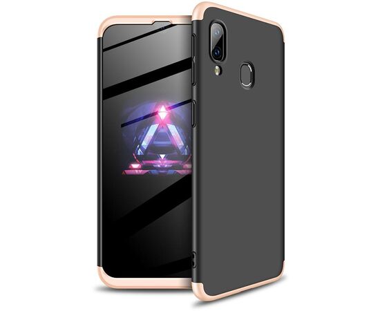 Купить Чехол-накладка GKK 3 in 1 Hard PC Case Samsung Galaxy A40 Gold/Black, фото , характеристики, отзывы