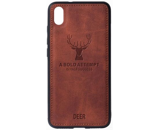 Купить Чехол-накладка TOTO Deer Shell With Leather Effect Case Xiaomi Redmi 7A Brown, фото , характеристики, отзывы