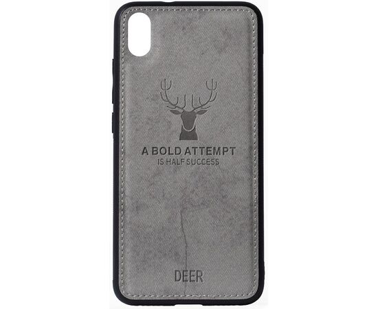 Купить Чехол-накладка TOTO Deer Shell With Leather Effect Case Xiaomi Redmi 7A Grey, фото , характеристики, отзывы