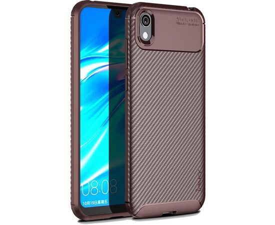 Придбати Чехол-накладка Ipaky Carbon Fiber Series/Soft TPU Case Huawei Honor 8S Brown, image , характеристики, відгуки