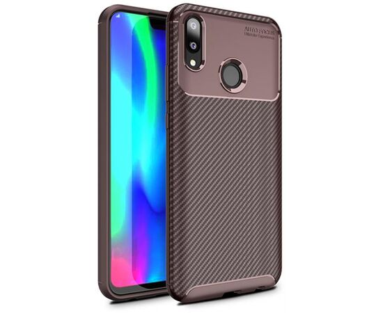 Придбати Чехол-накладка Ipaky Carbon Fiber Series/Soft TPU Case Huawei Y9 2019 Brown, image , характеристики, відгуки