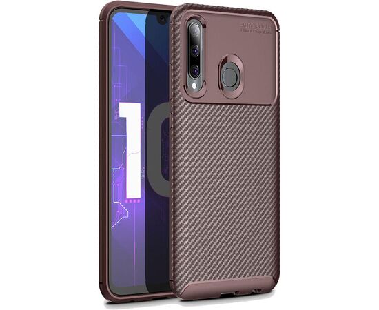 Придбати Чехол-накладка Ipaky Carbon Fiber Series/Soft TPU Case Honor 10i Brown, image , характеристики, відгуки