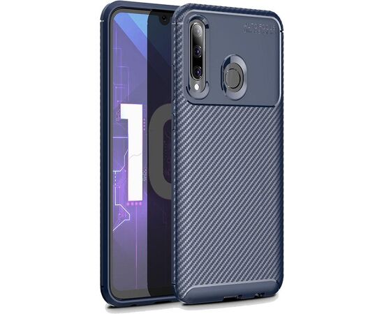 Придбати Чехол-накладка Ipaky Carbon Fiber Series/Soft TPU Case Honor 10i Blue, image , характеристики, відгуки