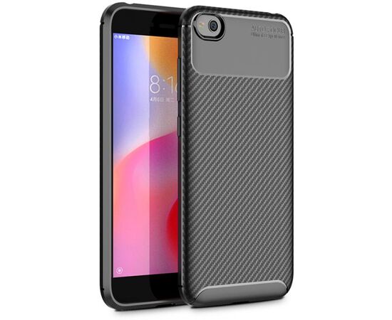 Придбати Чехол-накладка Ipaky Carbon Fiber Series/Soft TPU Case Xiaomi Redmi Go Black, image , характеристики, відгуки