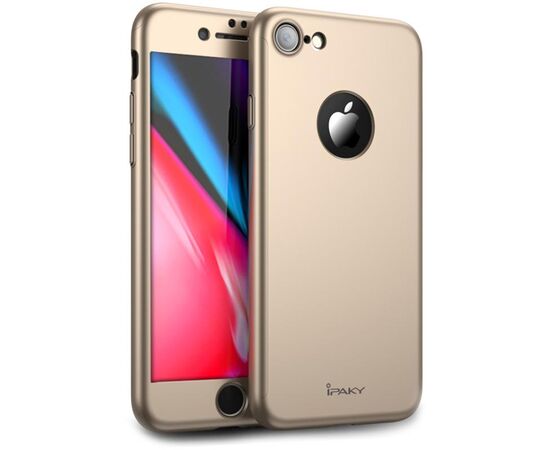 Придбати Чехол-накладка Ipaky 360 PC Full Protection Case Apple iPhone 7/8 Gold, image , характеристики, відгуки