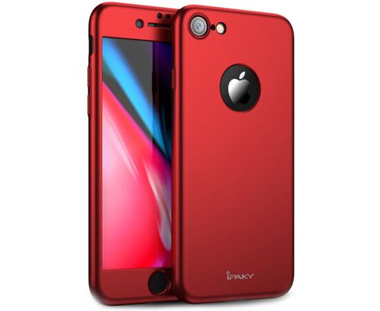 Придбати Чехол-накладка Ipaky 360 PC Full Protection Case Apple iPhone 7/8 Red, image , характеристики, відгуки