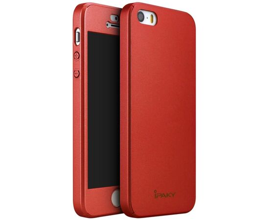 Придбати Чехол-накладка Ipaky 360 PC Full Protection Case Apple iPhone SE/5s/5  Red, image , характеристики, відгуки