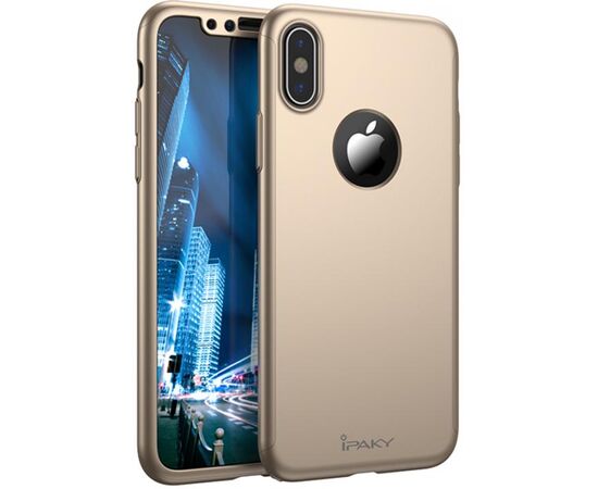 Придбати Чехол-накладка Ipaky 360 PC Full Protection Case Apple iPhone X Gold, image , характеристики, відгуки