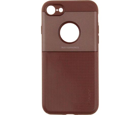 Придбати Чехол-накладка Ipaky Shield Series/Elegant Grid Design TPU Hybrid Case Apple iPhone 7/8 Brown, image , характеристики, відгуки