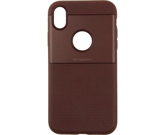 Придбати Чехол-накладка Ipaky Shield Series/Elegant Grid Design TPU Hybrid Case Apple iPhone XR Brown, image , характеристики, відгуки