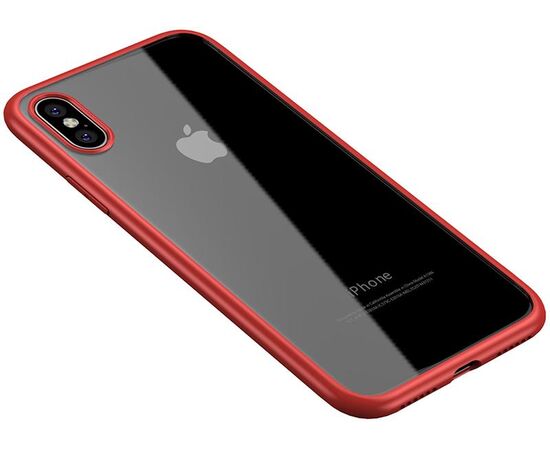 Придбати Чехол-накладка Ipaky Bright Series/TPU frame With Clear PC Case Apple iPhone XS Max Red, image , характеристики, відгуки