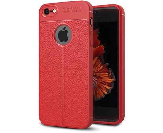 Придбати Чехол-накладка Ipaky TPU Litchi Stria Series Case Apple iPhone SE/5s/5 Red, image , характеристики, відгуки