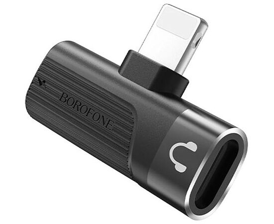 Купить Переходник Borofone BV14 Dual Lightning digital audio converter Black, фото , характеристики, отзывы