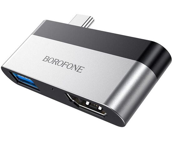 Купить Переходник Borofone DH2 Type-C to HDMI+USB3.0, фото , изображение 3, характеристики, отзывы