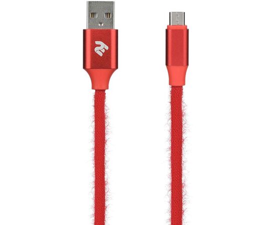 Купить Кабель 2E Fur USB 2.4 - Micro USB Cable 1m Red, фото , характеристики, отзывы