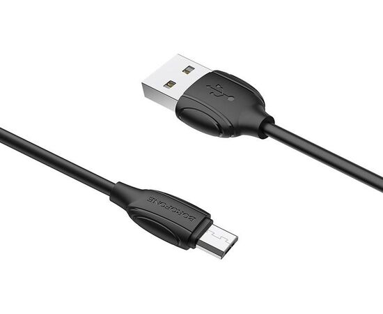 Придбати Переходник Borofone BX19 Benefit Micro-USB 1m 2.4A Black, image , характеристики, відгуки