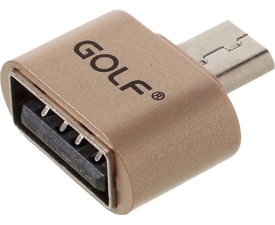 Купить Переходник GOLF OTG-Micro adapter Gold, фото , характеристики, отзывы